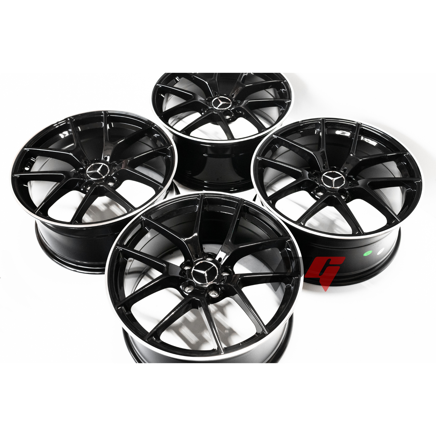 Mercedes Benz Wheels 19x8/19x9 5x112 Gloss Black Machined fit A Class B Class C Class 180 200 220 300 400