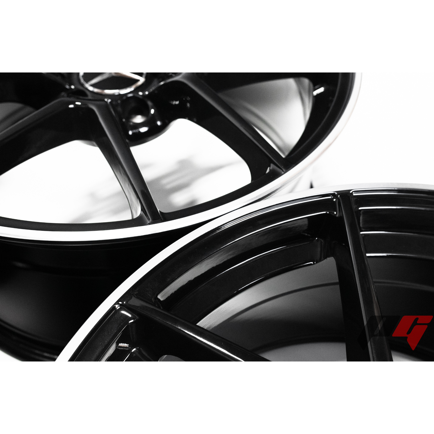 Mercedes Benz Wheels 19x8/19x9 5x112 Gloss Black Machined fit A Class B Class C Class 180 200 220 300 400