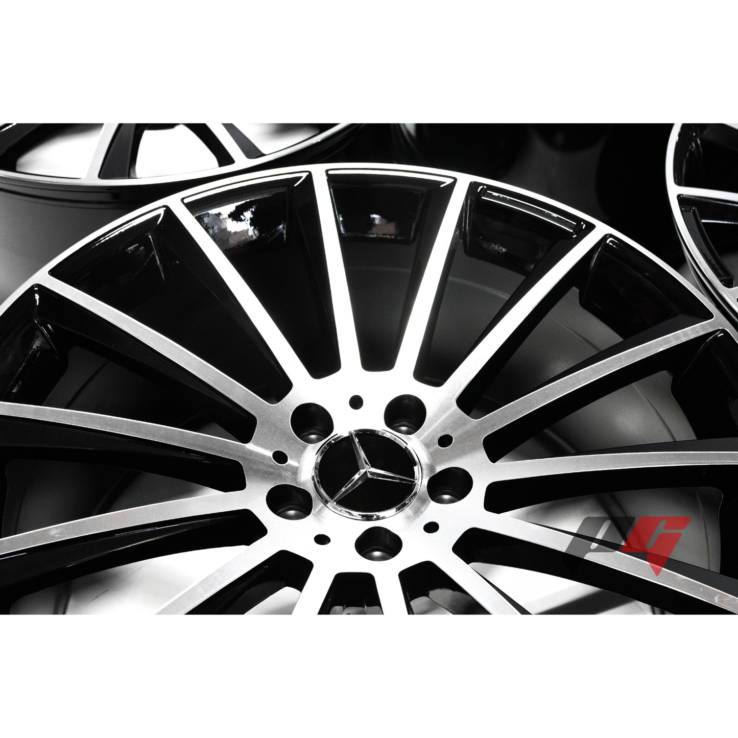 Mercedes Benz Wheels 19x8.5/19x9.5 5x112 Black Machined Lip fit A Class B Class C Class 180 200 220 300 400