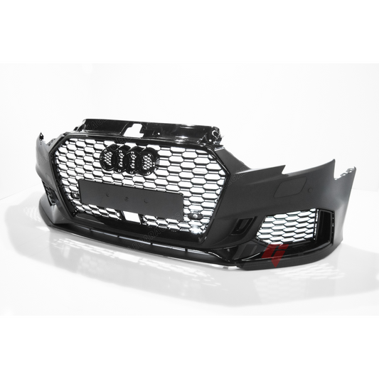 2017-2020 Audi A3, S3 Front RS3 Style Bumper Cover Conversion w/ Front Grille