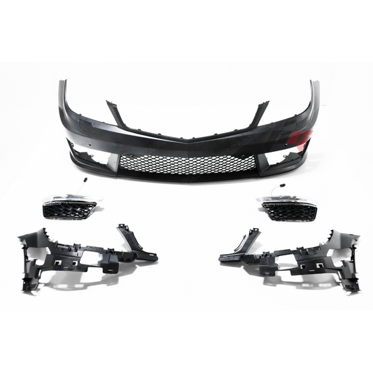 2012-2015 Mercedes Benz W204 C-Class To Amg Style Front Bumper Conversion Kit w/ Fog Lights