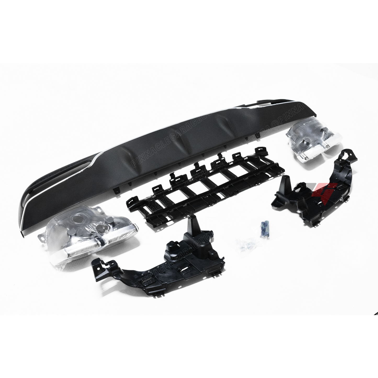 2015-2018 Mercedes Benz W205 C Class Rear AMG Style Diffuser w/ Exhaust Tips