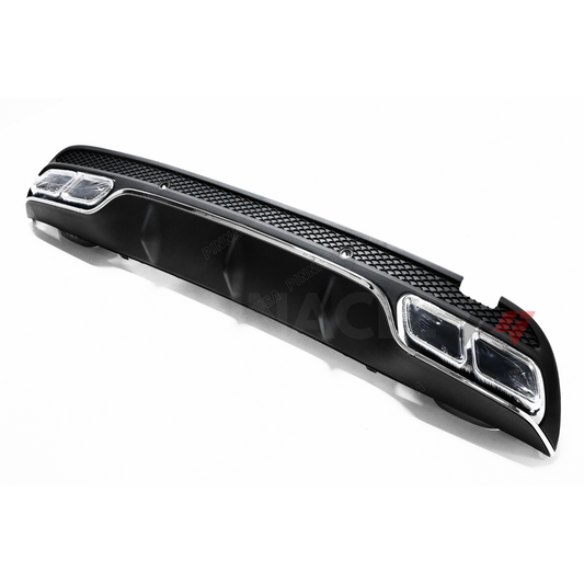2015-2018 Mercedes Benz W205 C Class Rear AMG Style Diffuser w/ Exhaust Tips