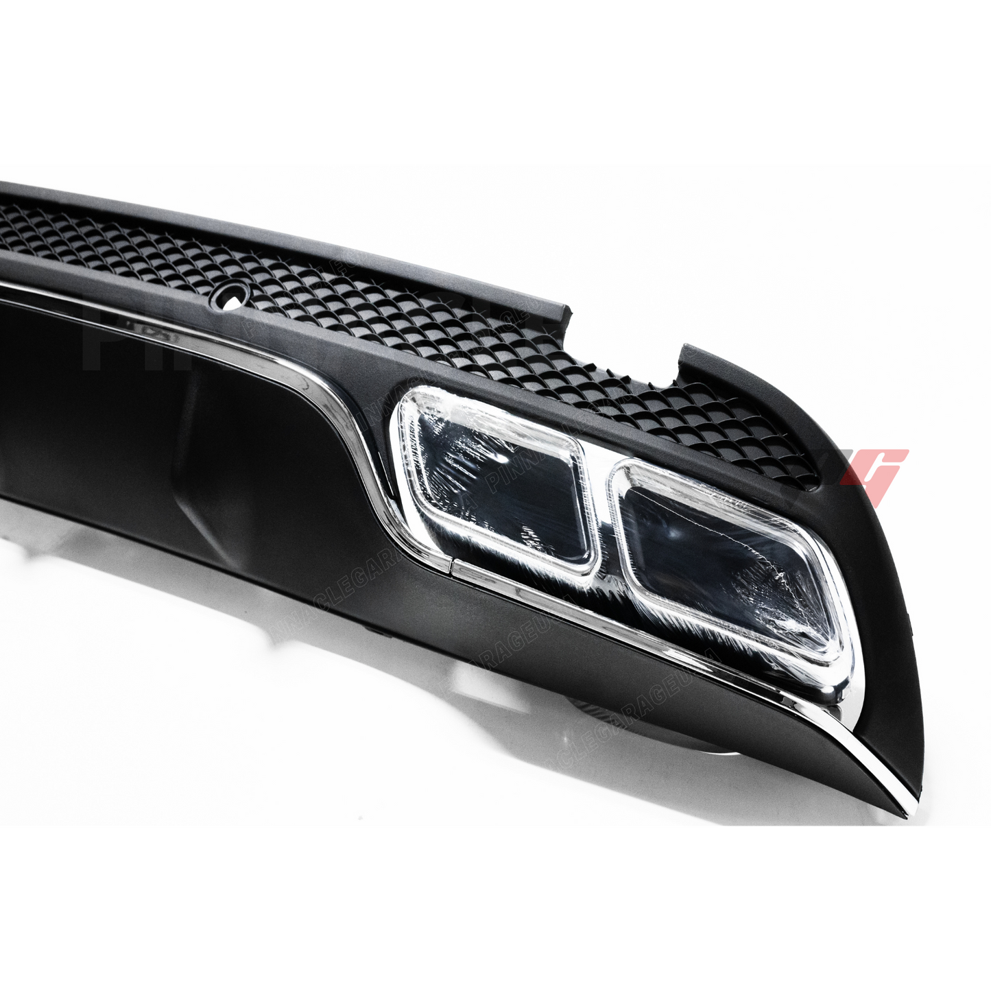 2015-2018 Mercedes Benz W205 C Class Rear AMG Style Diffuser w/ Exhaust Tips