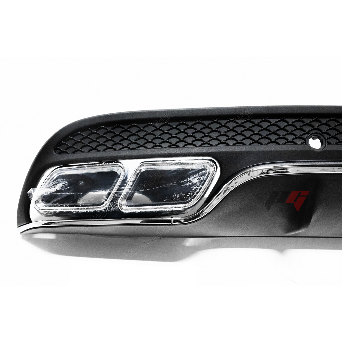 2015-2018 Mercedes Benz W205 C Class Rear AMG Style Diffuser w/ Exhaust Tips