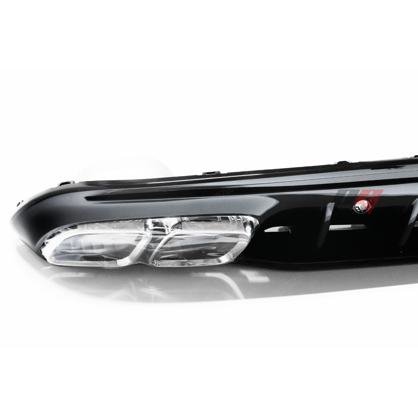 2019-2021 Mercedes Benz W205 C Class Rear AMG Style Diffuser w/ Exhaust Tips