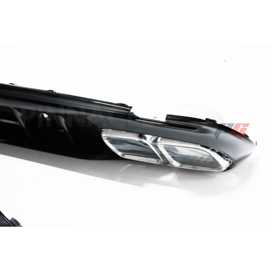 2019-2021 Mercedes Benz W205 C Class Rear AMG Style Diffuser w/ Exhaust Tips