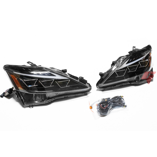 2006-2013 Lexus IS250, IS350 Triple Beam F-Sport V2 Style LED Head Lights