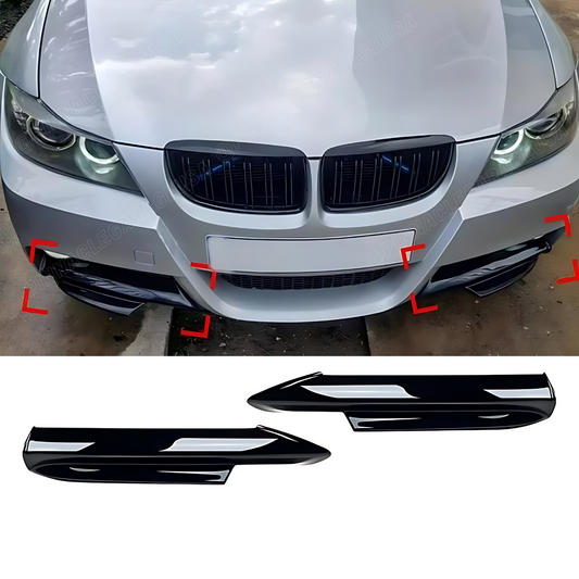 2006-2008 BMW 3 Series E90 M-Tech M-Performance Style Front Bumper Splitters