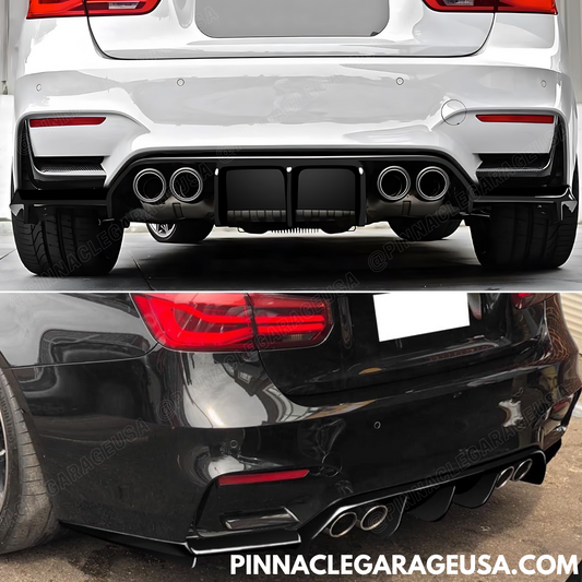 2014-2020 BMW F80 M3/ F82 M4 Rear Bumper V Style Splitter Diffuser