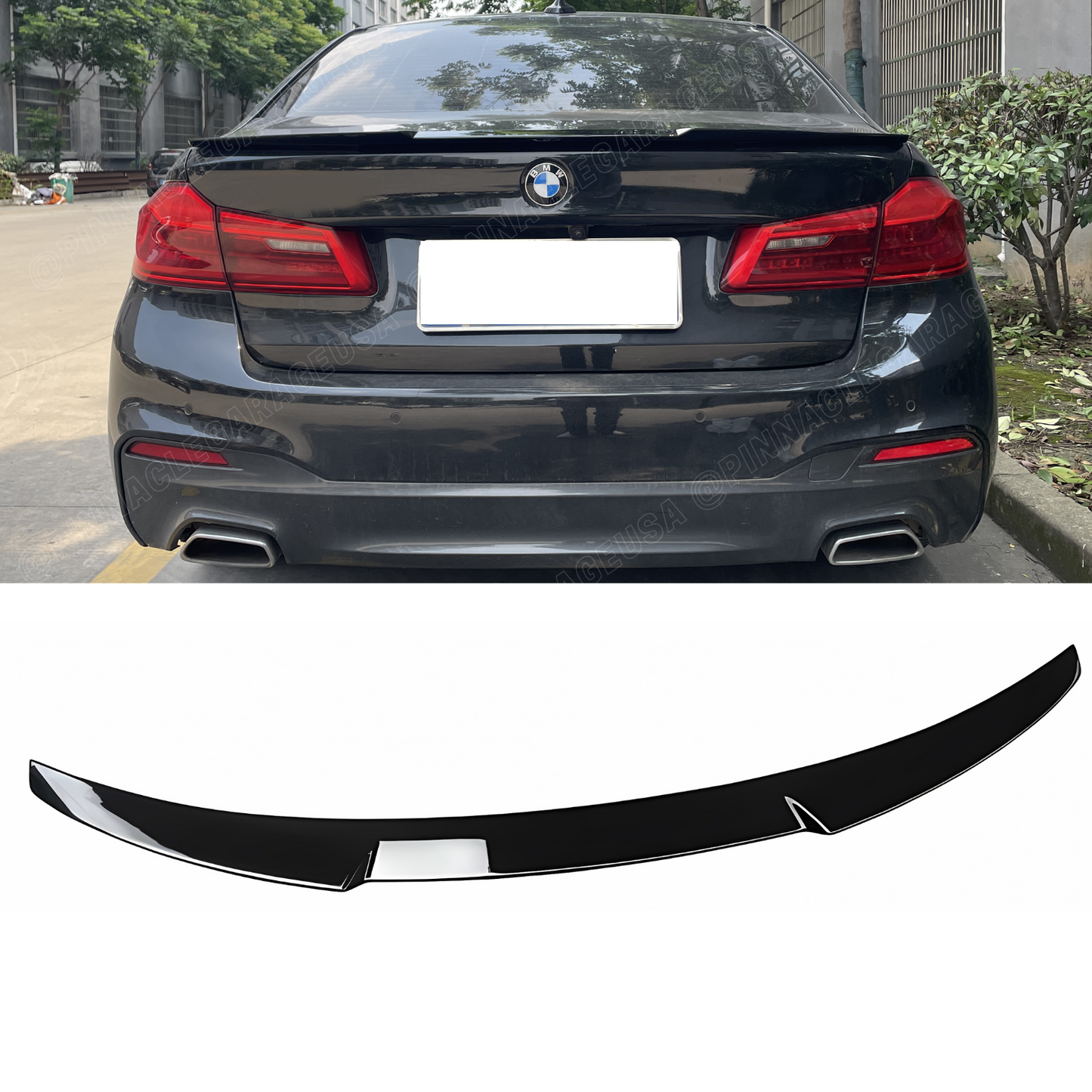 2018-2020 BMW 5 Series G30 Rear V Style Trunk Spoiler
