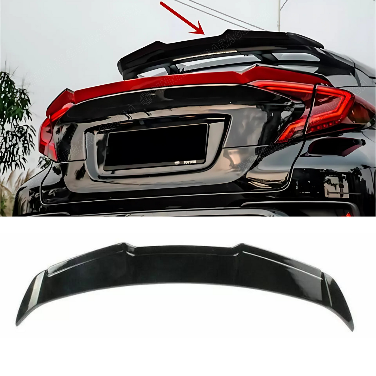 2018-2022 Toyota CH-R Rear Window Roof Spoiler