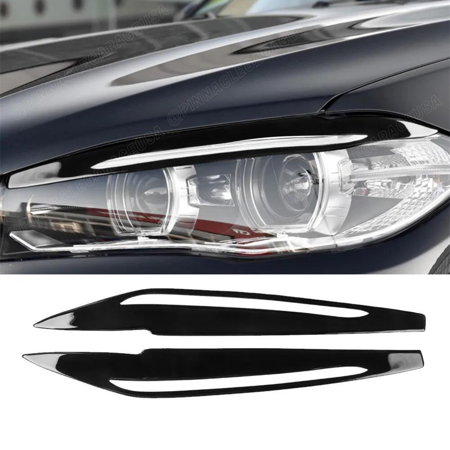 2019-2024 BMW X5 Series G05 Front Headlight Eyebrow Trim