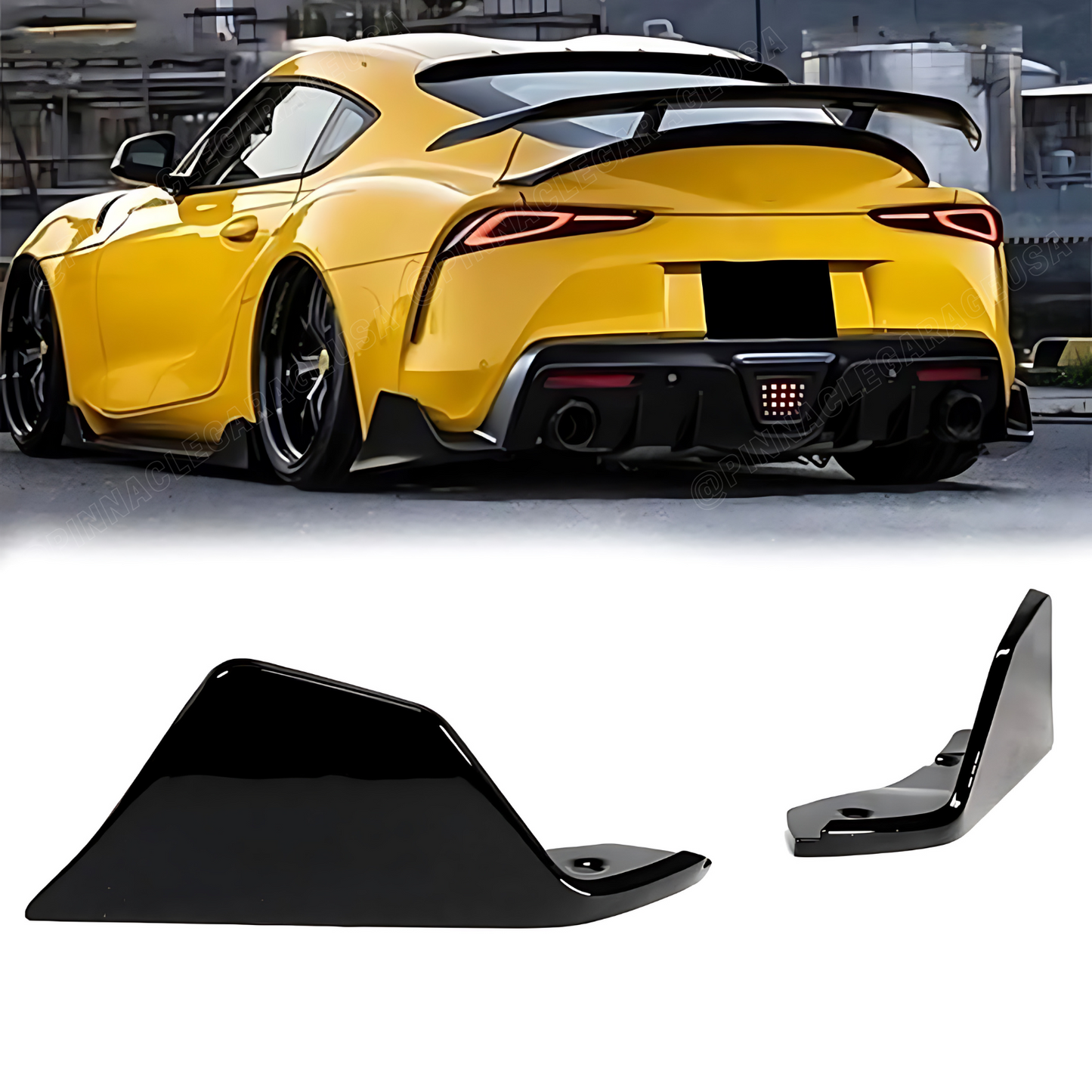 2020-2024 Toyota Supra A90/ A91 Rear Bumper Side Splitter Aprons Splats