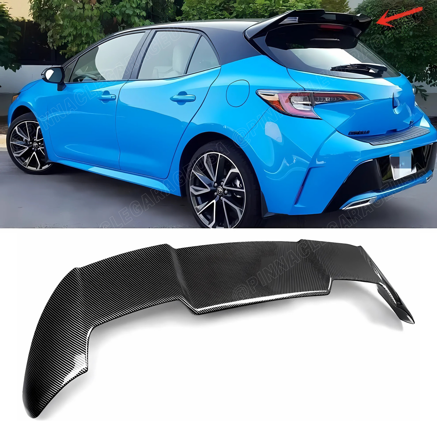 2019-2023 Toyota Corolla Hatchback Rear Roof Window Spoiler