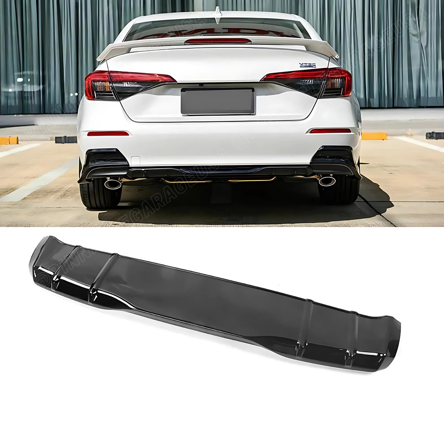 2022-2024 Honda Civic Sedan Modulo Style Rear Bumper Diffuser