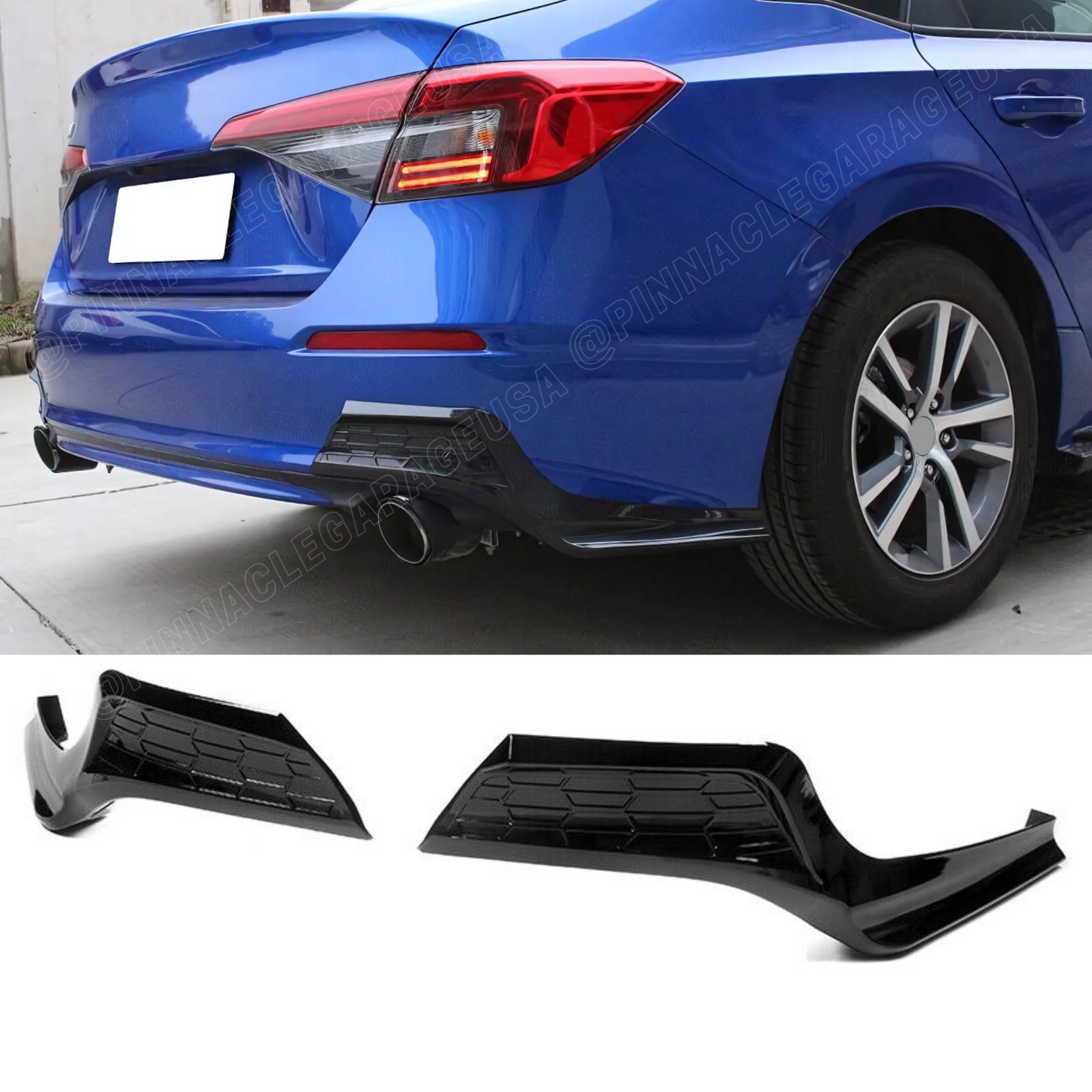 2022-2024 Honda Civic MD Style Rear Bumper Diffuser Spats