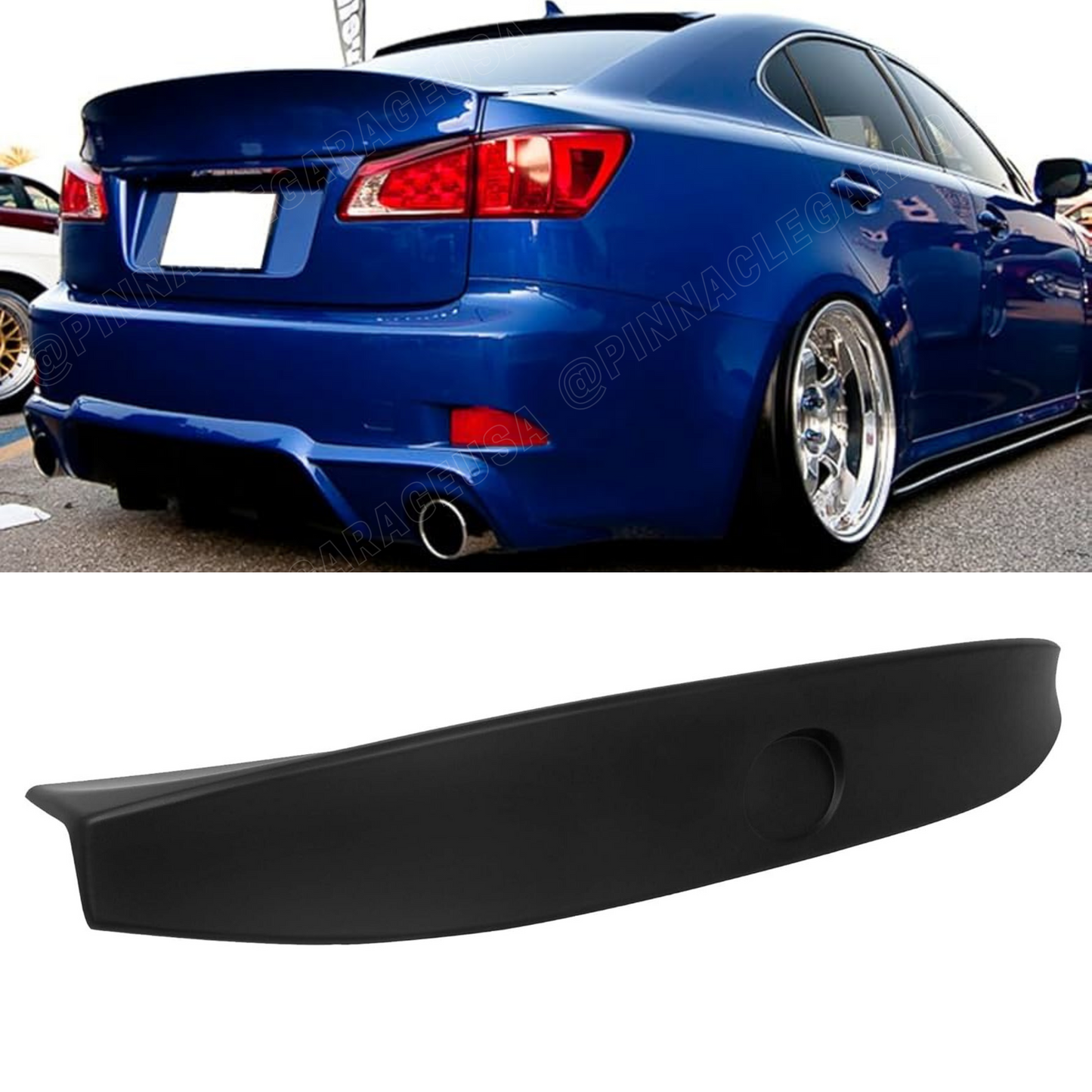 2006-2013 Lexus IS250/ IS350/ IS F Matte Black WD Style Rear Trunk Spoiler
