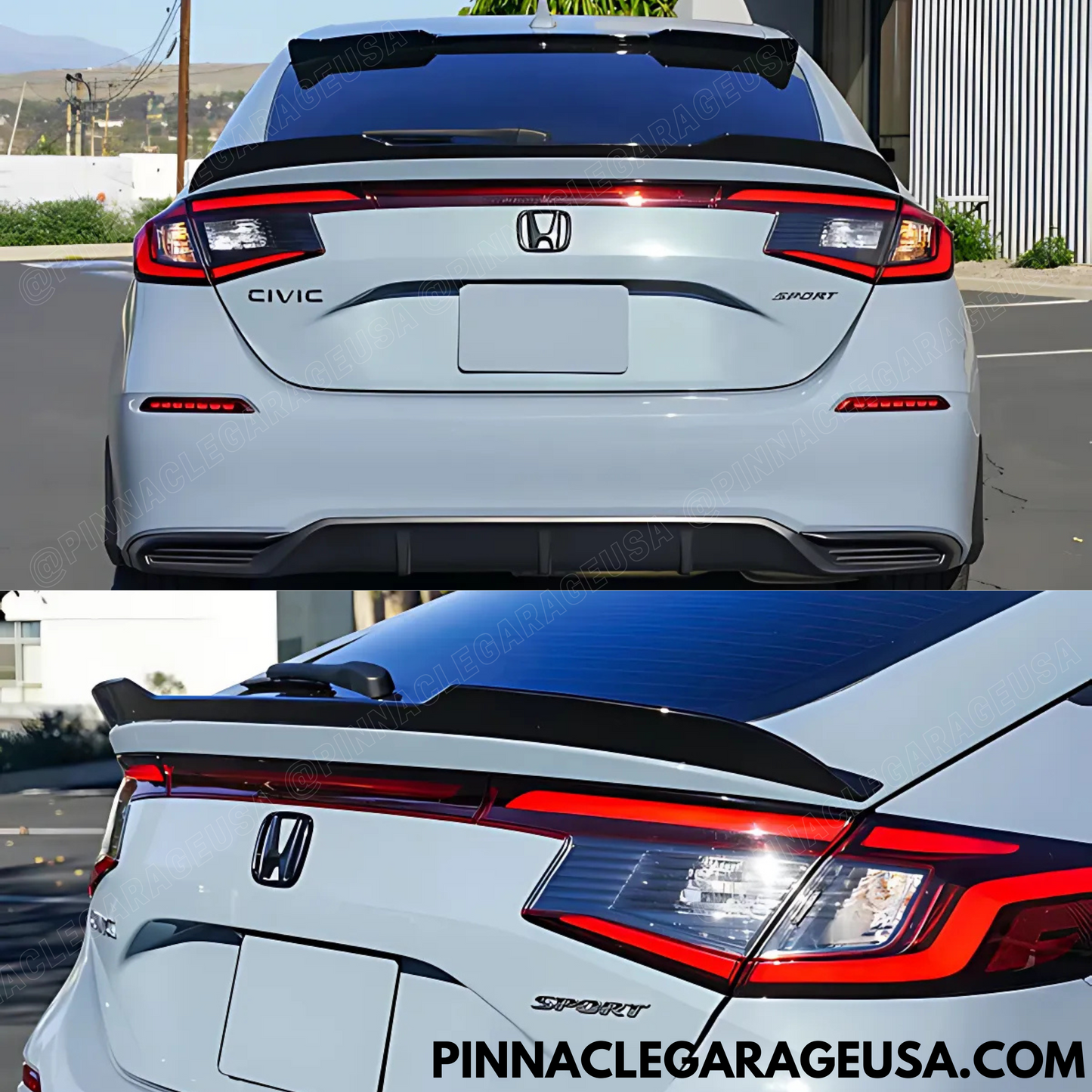 2022-2024 Honda Civic Hatchback Rear V Style Trunk Lip Spoiler