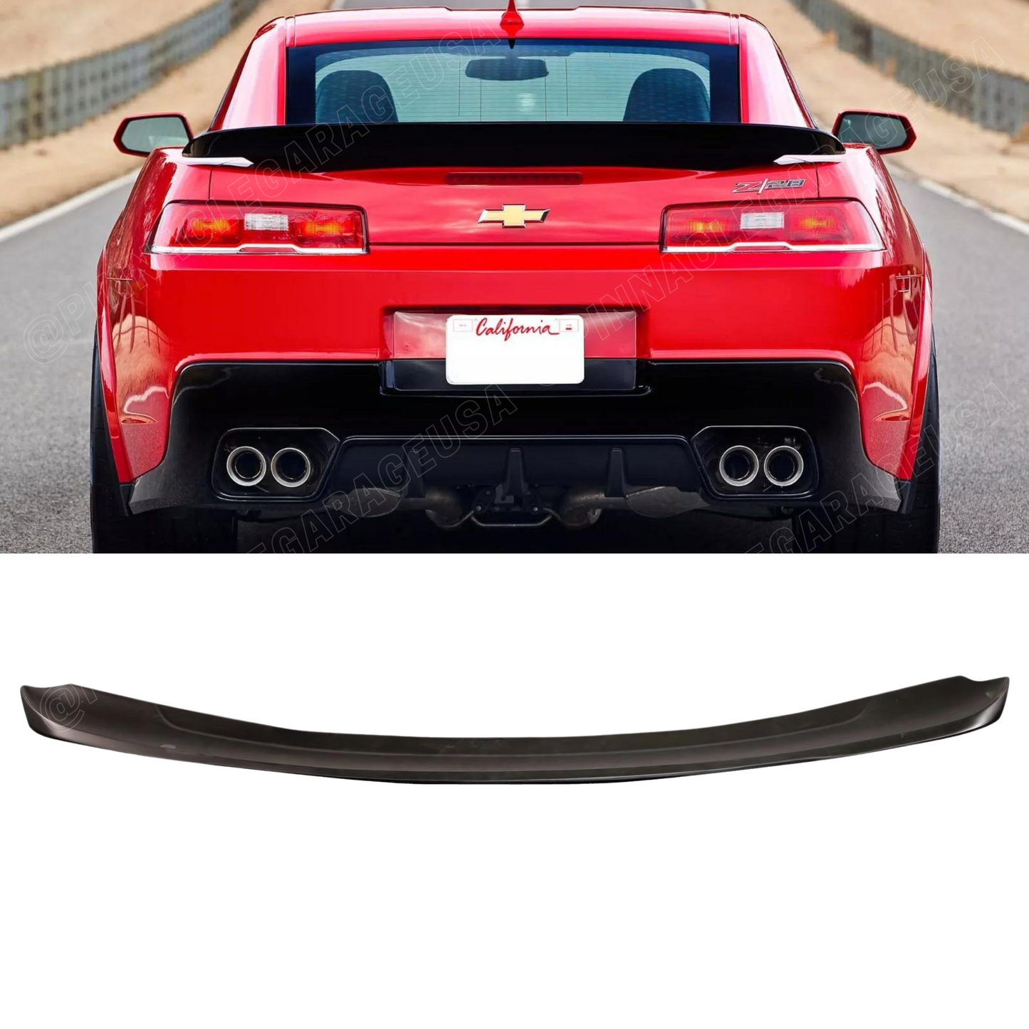 2016-2024 Chevrolet Rear Camaro B Type Style Trunk Spoiler