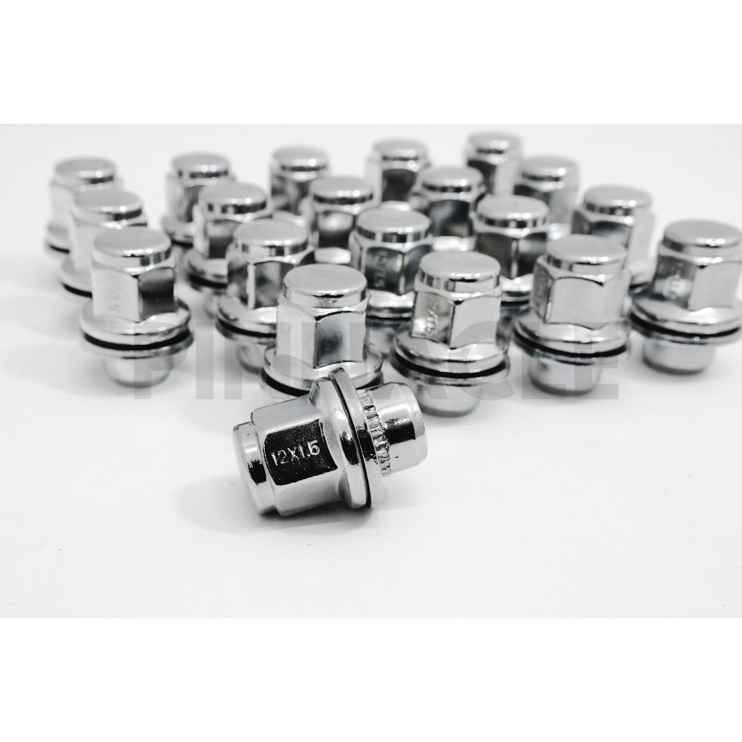 24pcs Chrome M12x1.5 Wheel Lug Nuts Mag Seat Washer for Lexus, Scion, Toyota