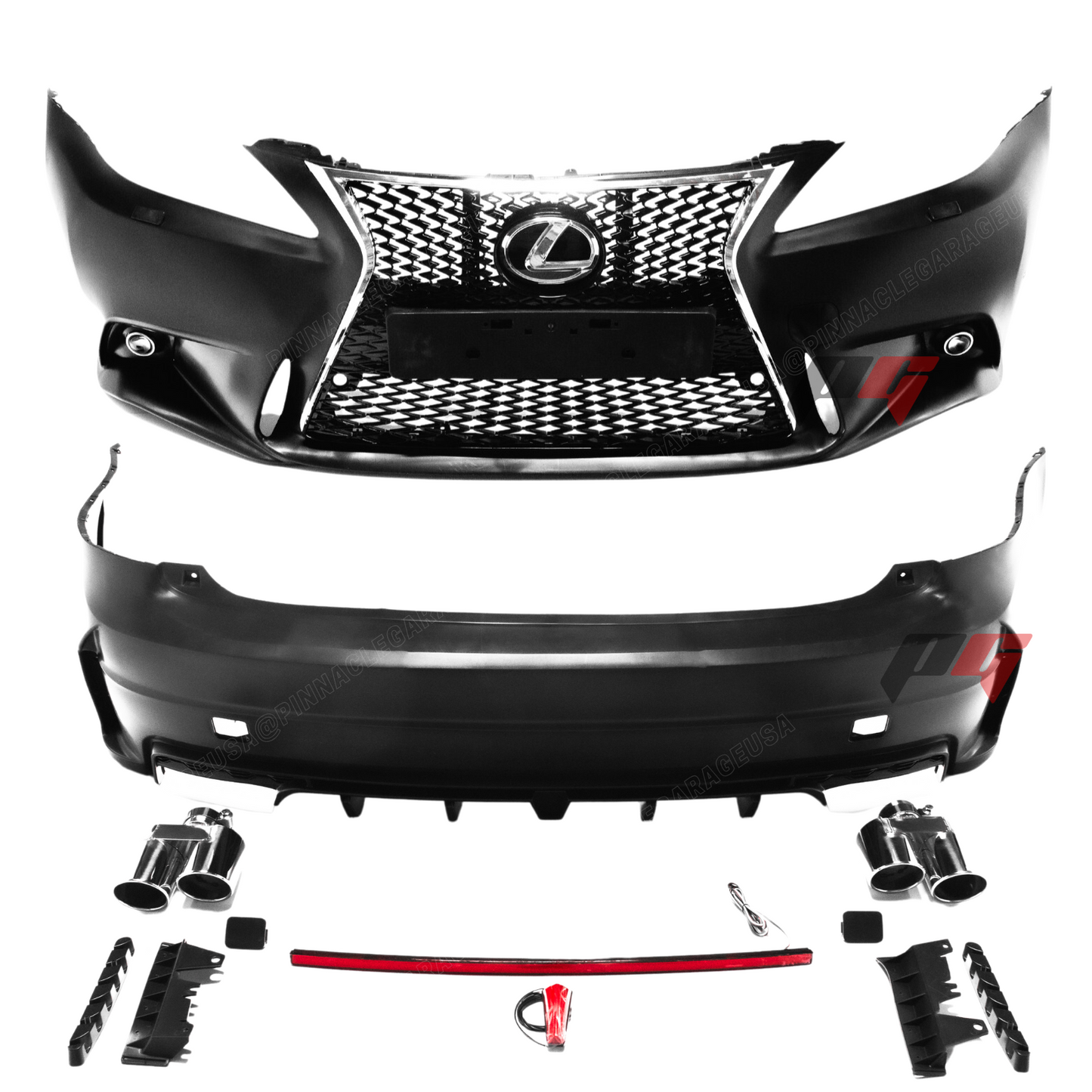 2006-2013 LEXUS IS250 IS350 F-Sport 2IS to 3IS Front w/ Lip & Rear Bumper Conversion Kit