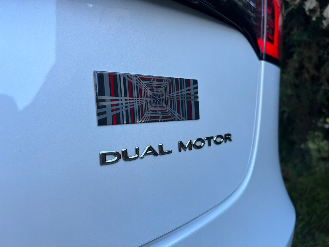 Plaid Performance Model Badge Embossed Metal Rear Trunk Emblem