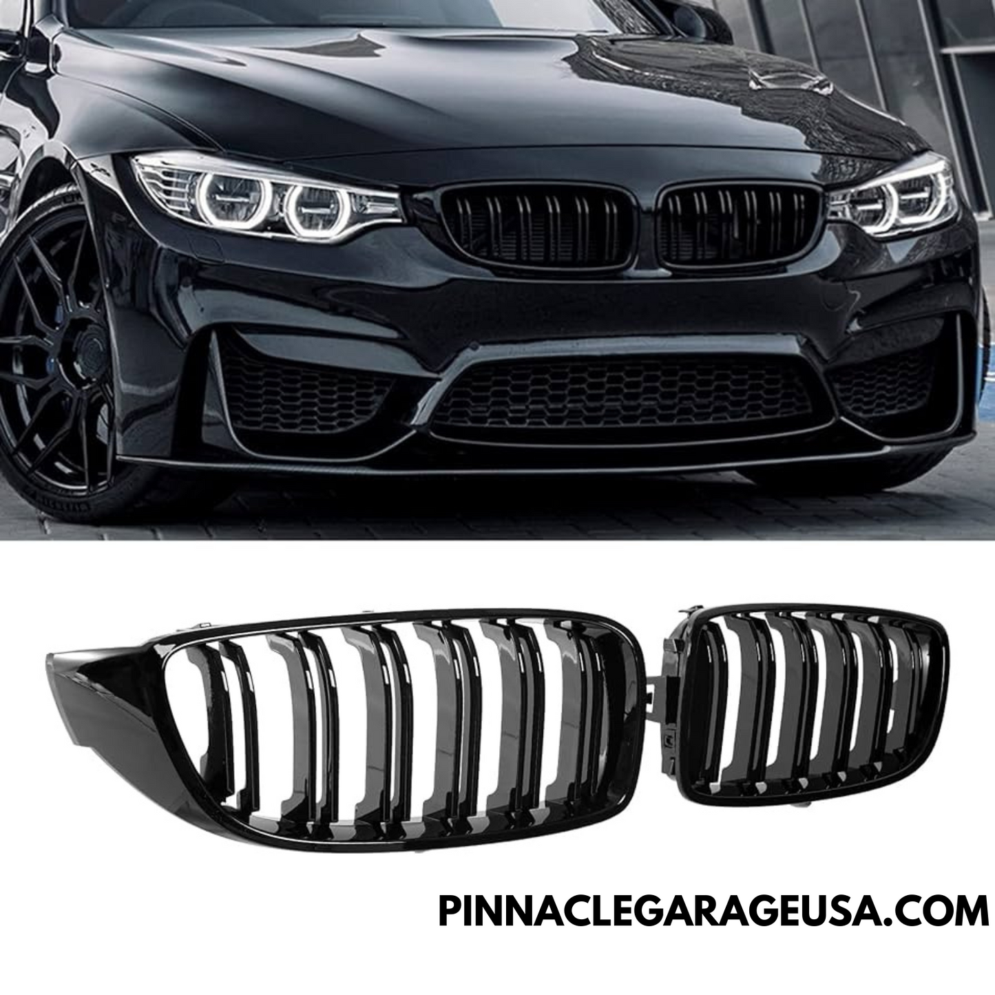 2014-2020 BMW F32/ F33/ F36 4 Series, M3 F80/ M4 F82 Dual Slat Front Kidney Grilles