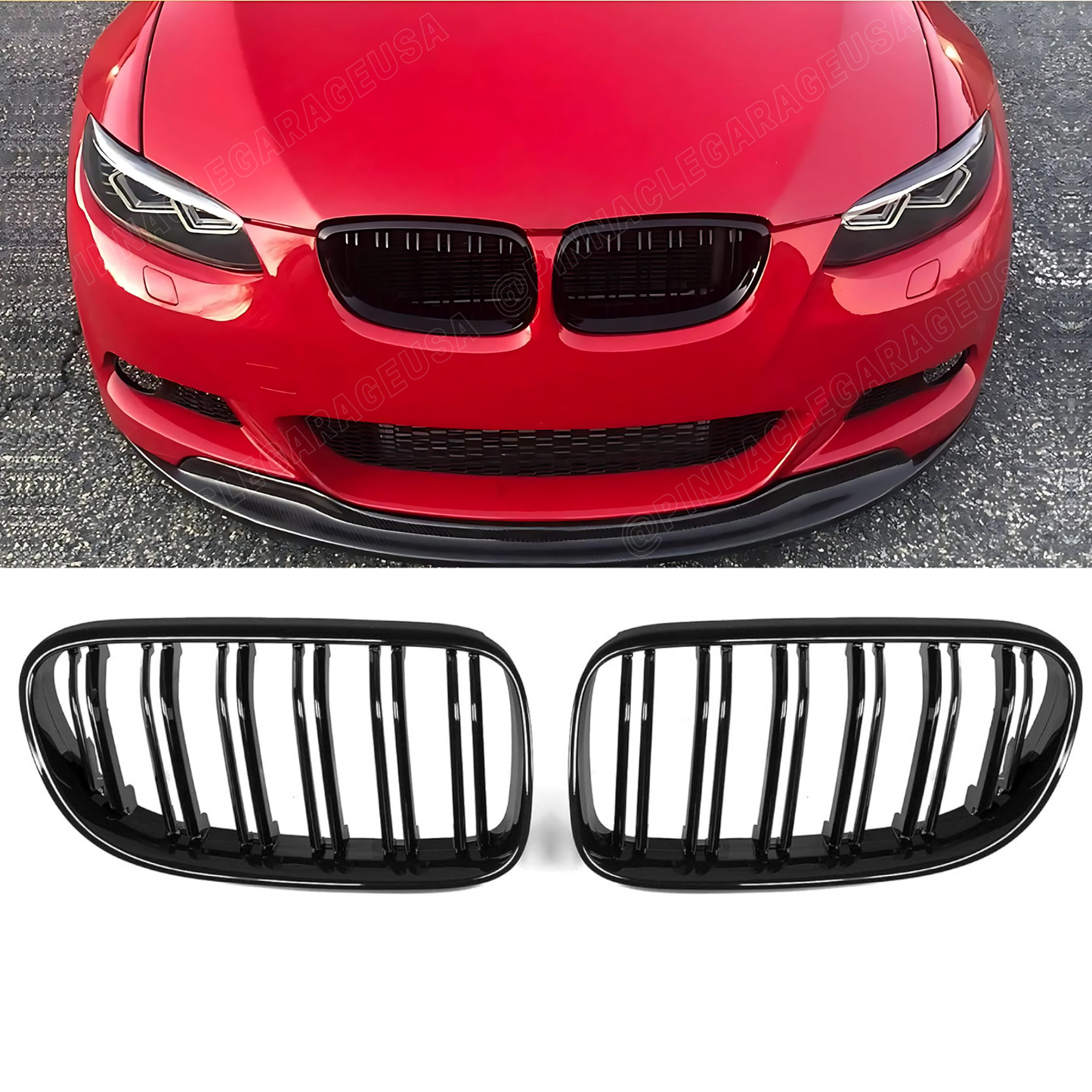 2010-2013 BMW 3 Series/ M3 E92 Coupe Dual Slat Front Kidney Grilles