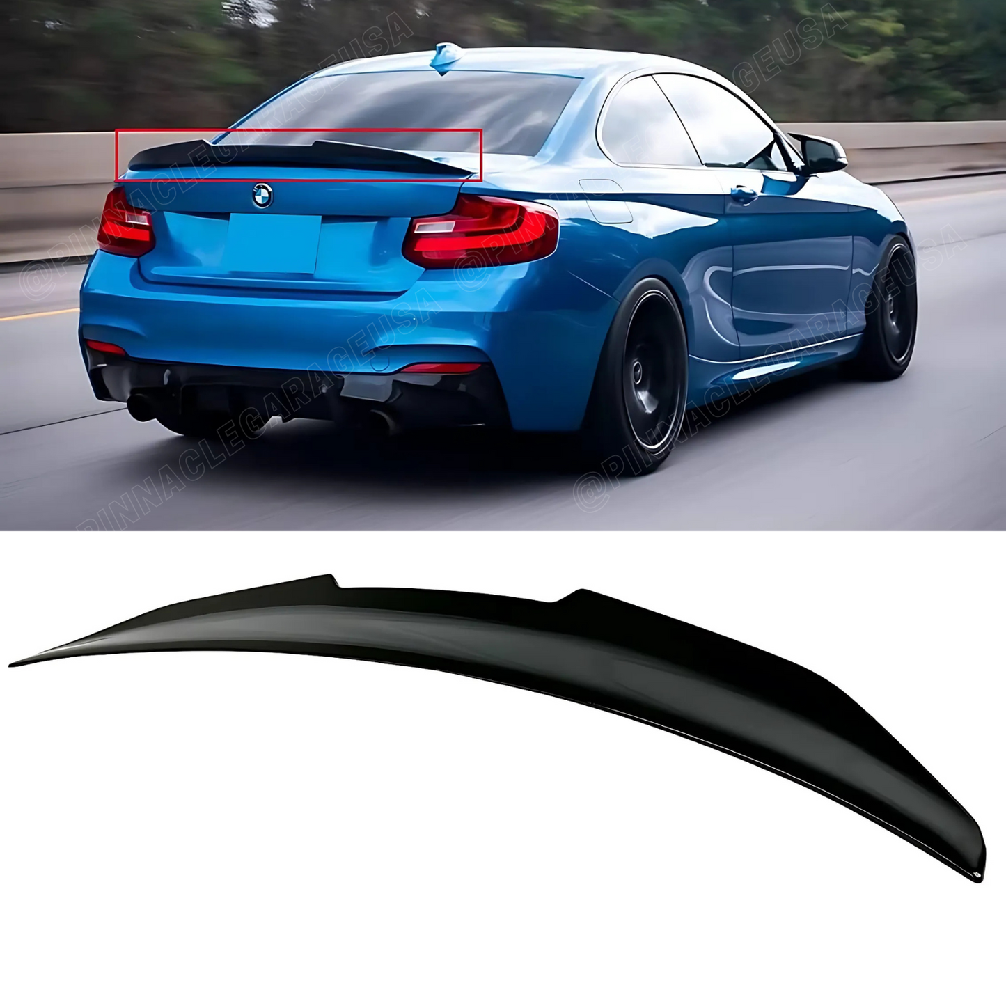 2014-2020 BMW 2 Series F22/ M2 F87 PSM Style Rear Trunk Spoiler
