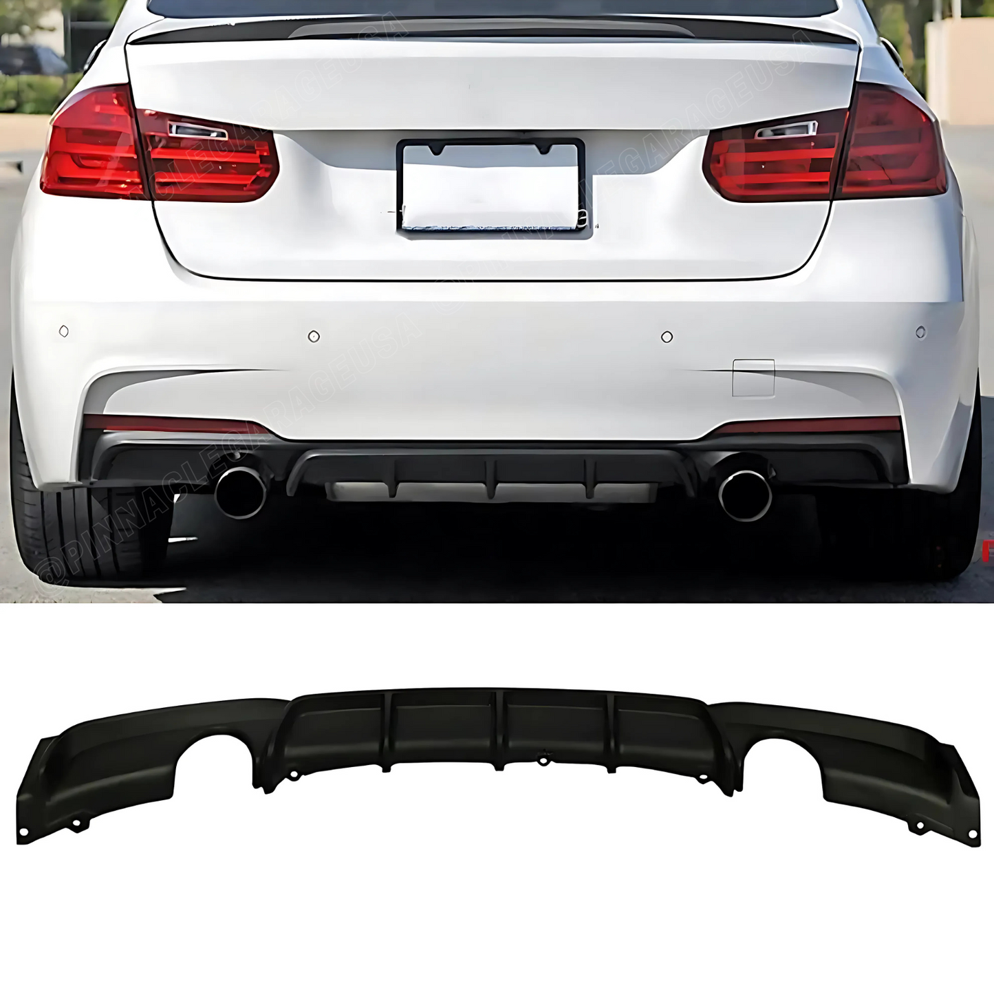 2012-2018 BMW F30 F31 3 Series MP Style Rear Lip Diffuser For M Sport Rear Bumper