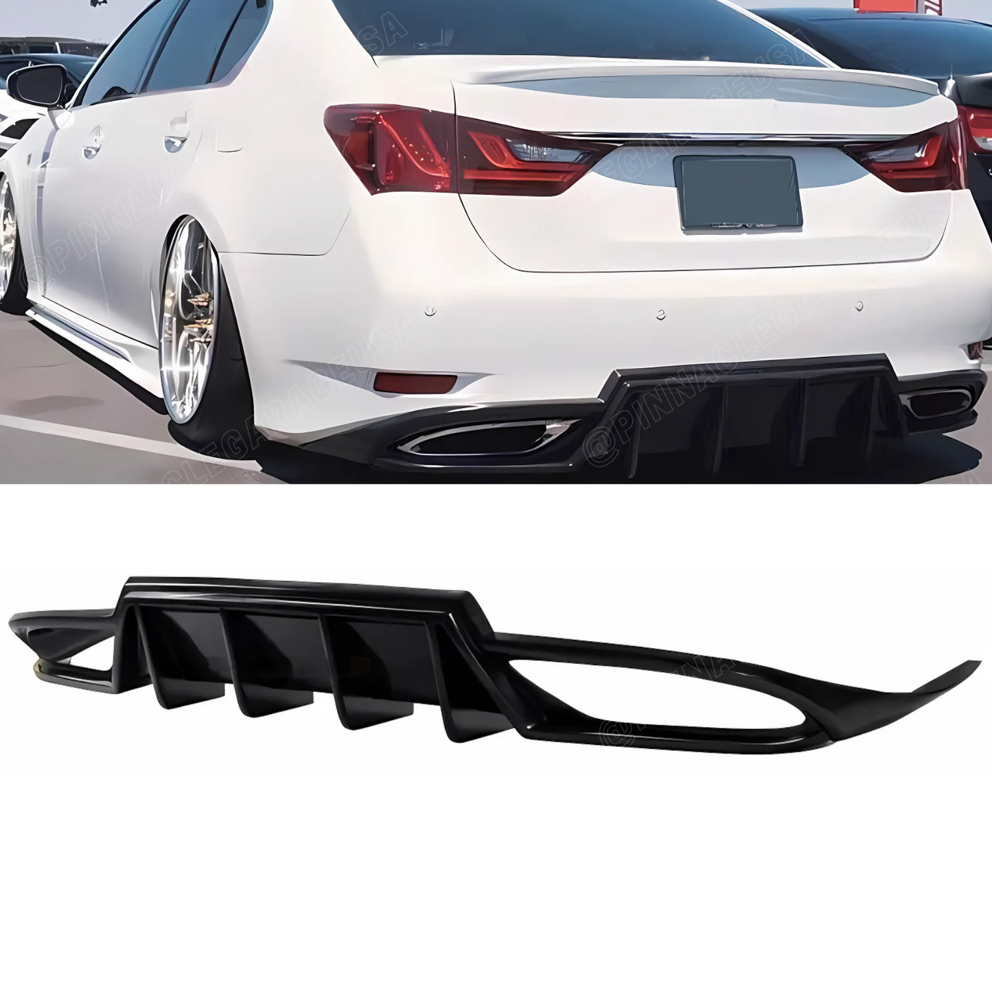 2013-2019 Lexus GS300/ GS350 F Sport WA Style Rear Bumper Diffuser