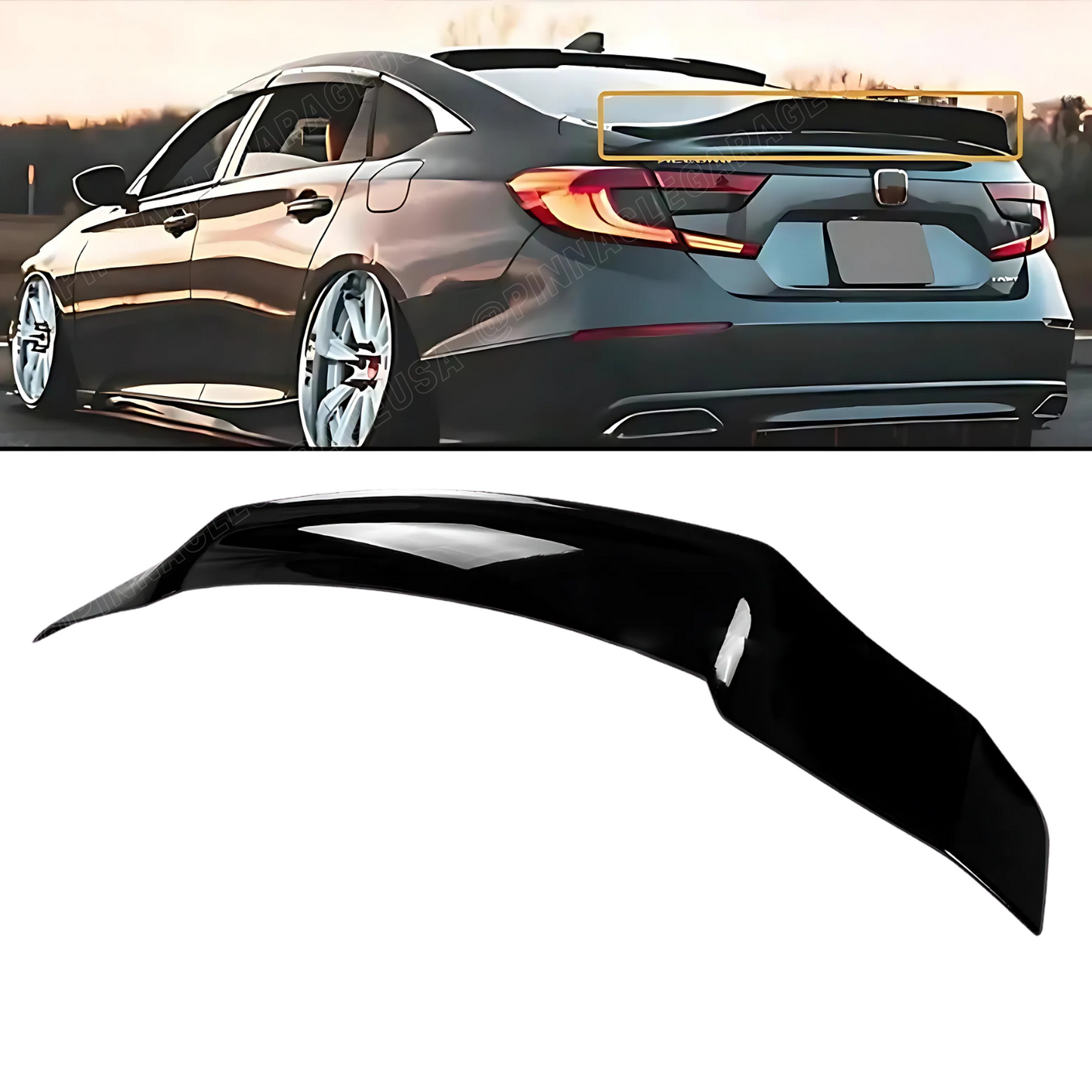 2018-2022 Honda Accord 10th Gen Rear High Kick Duckbill Trunk Spoiler Wing