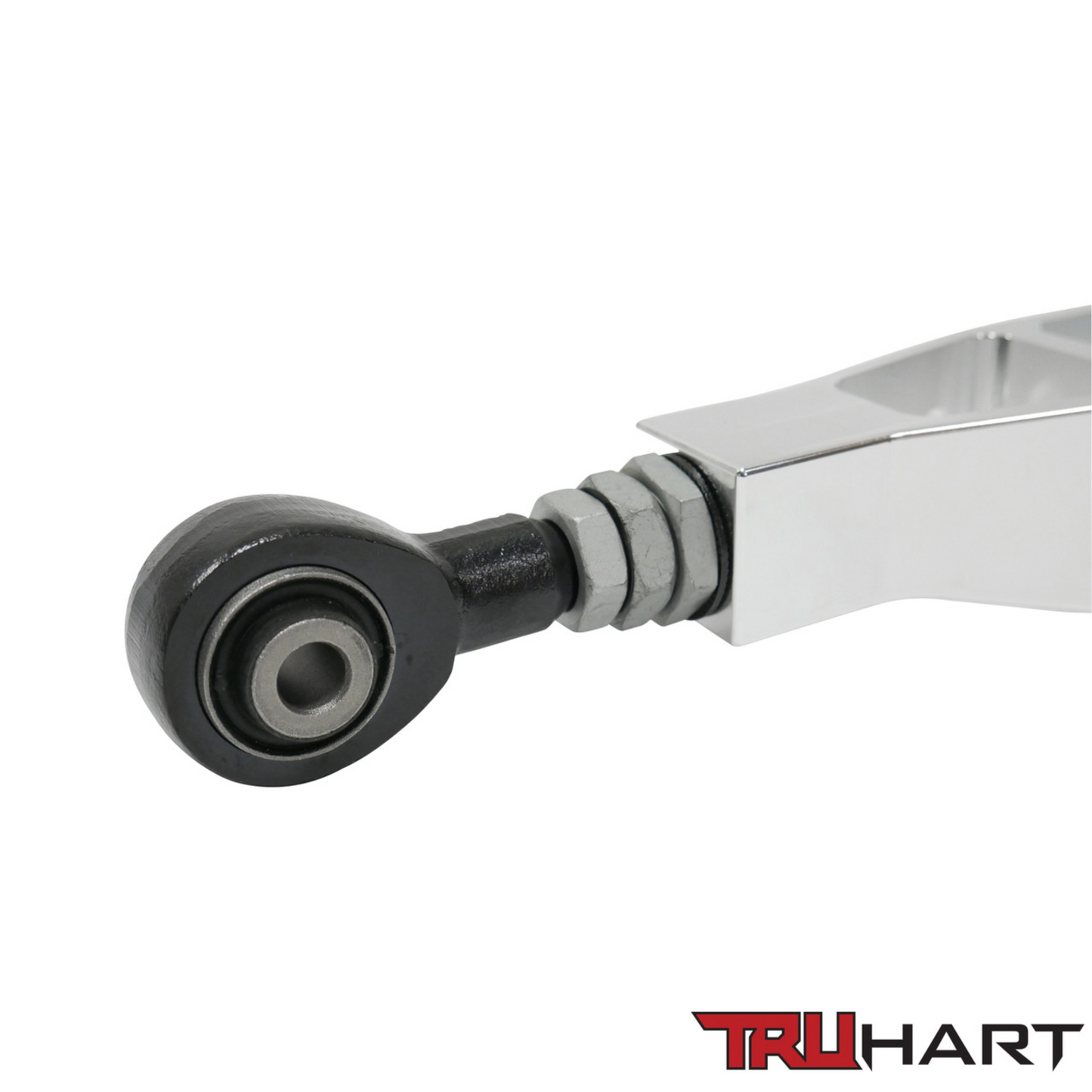 TruHart Rear Lower Control Arms (Adjustable), Polished for 09-20 Subaru Legacy/ Outback/ 08-23 Forester (TH-S108-PO)