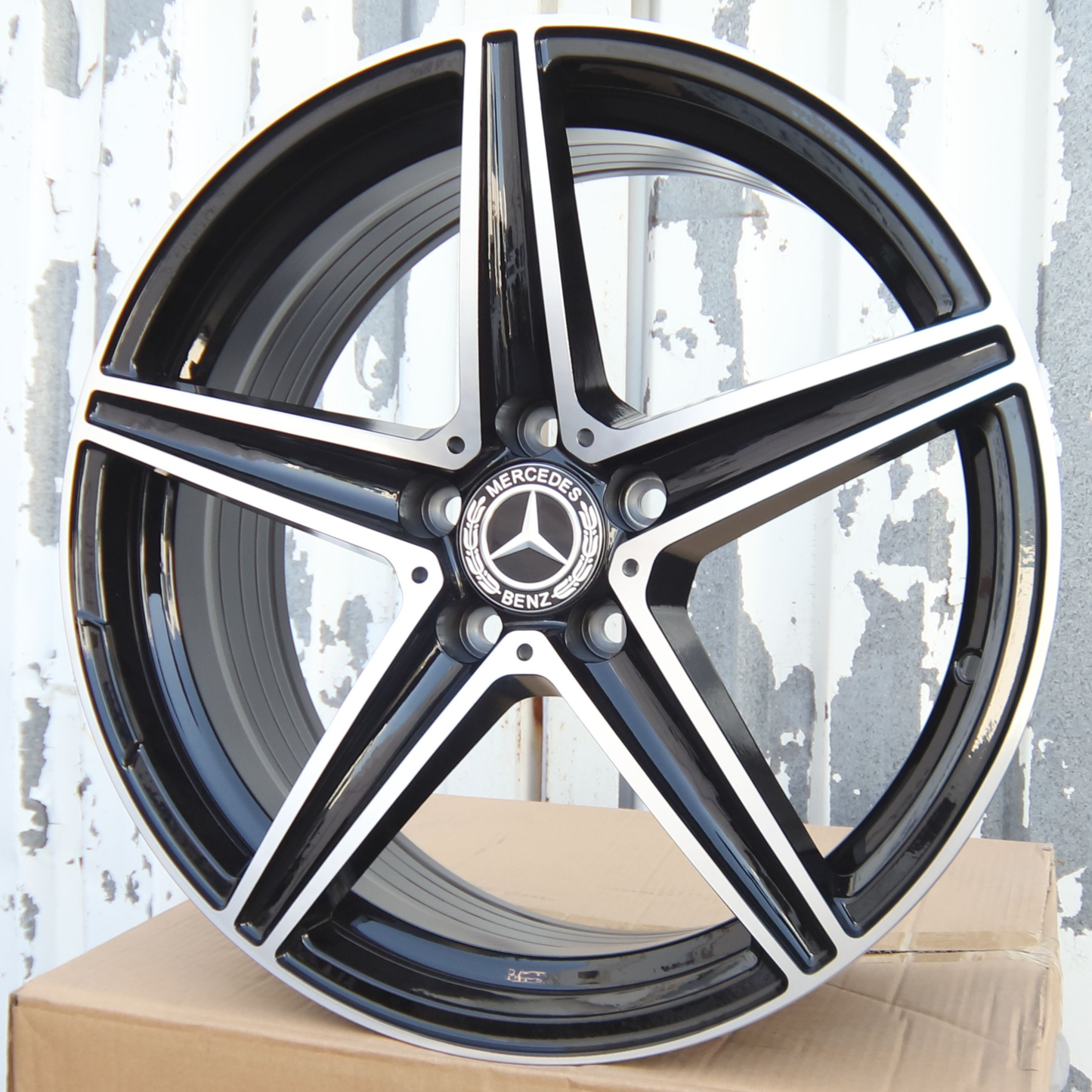 18" Black Machined Mercedes-Benz AMG Style Wheels (5x112) Fits C-Class E-Class CLA GLC
