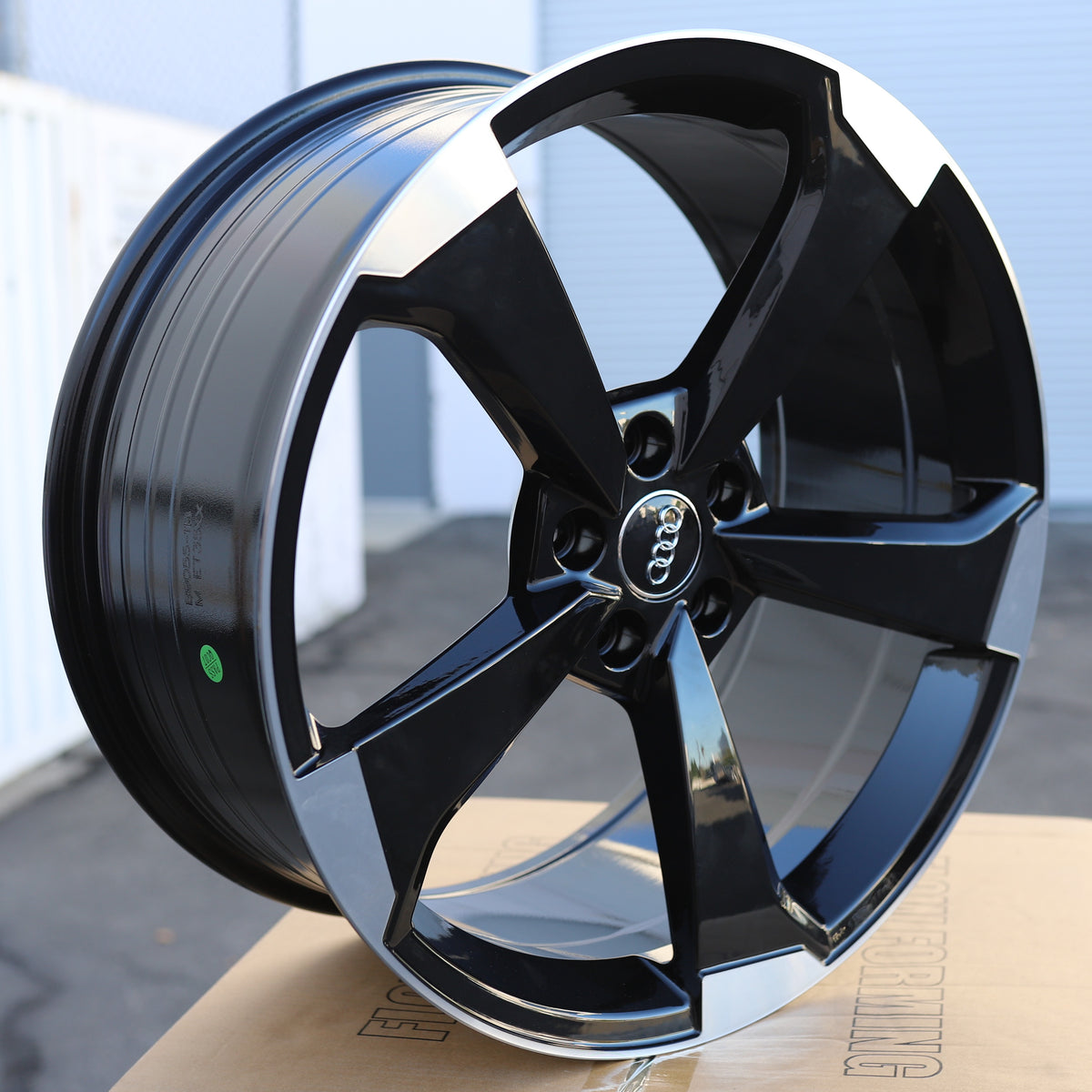 AU02 | Audi Style Wheels | Black Machined Face