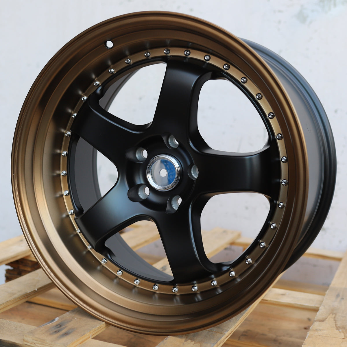 WKS-2 | Work Meister Style Wheels | Matte Black + Bronze Lip + Rivet