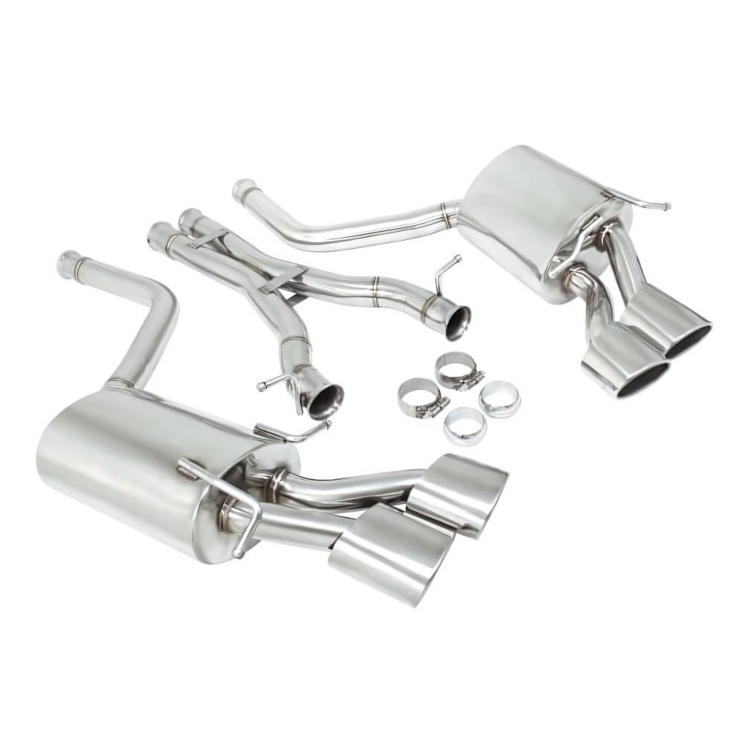 Manzo Stainless Stainless Steel Catback Exhaust System for 2012-2015 Mercedes Benz C63 AMG W204