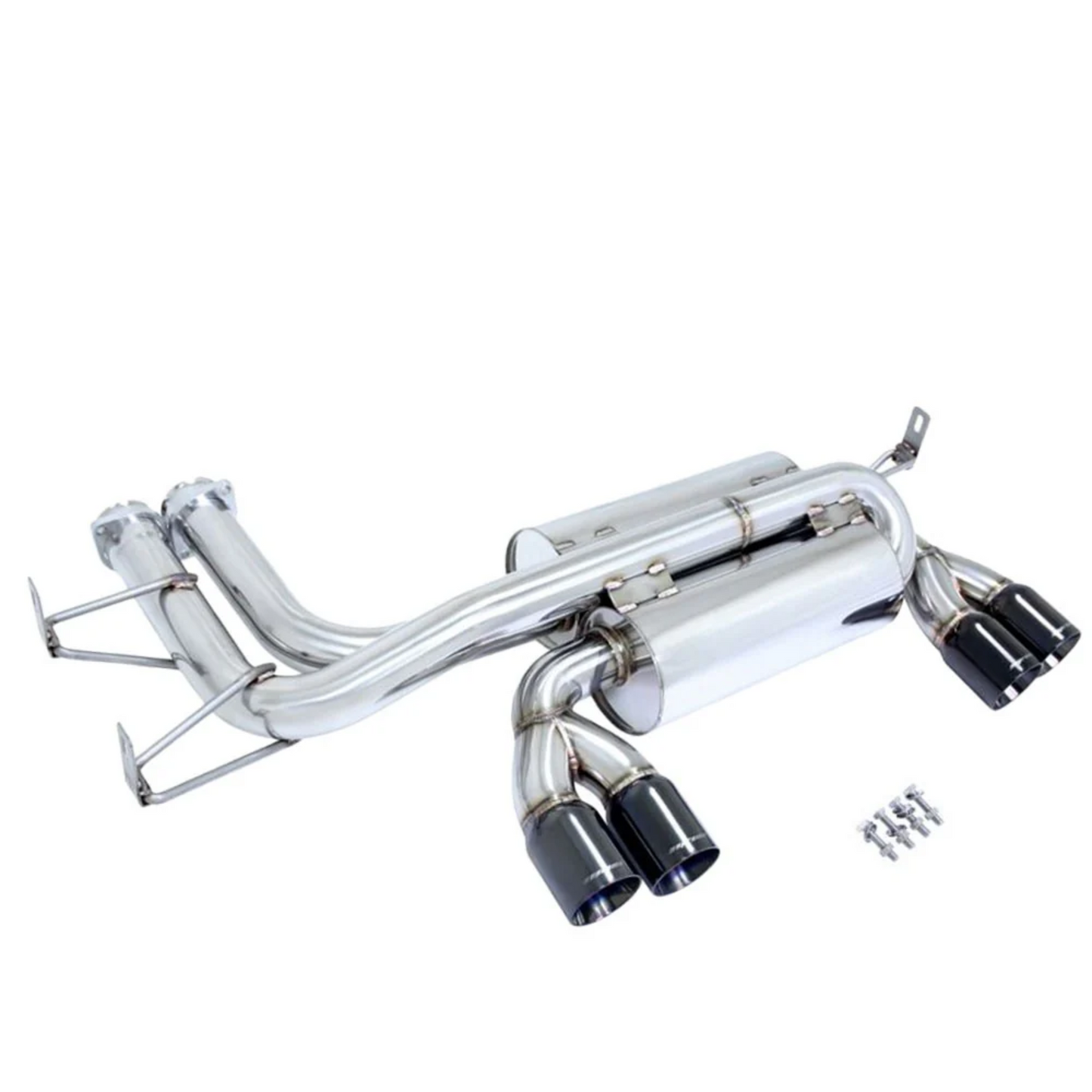 Megan Racing Supremo Axle Back Exhaust System Black Chrome Tips for 2001-2006 BMW M3 E46