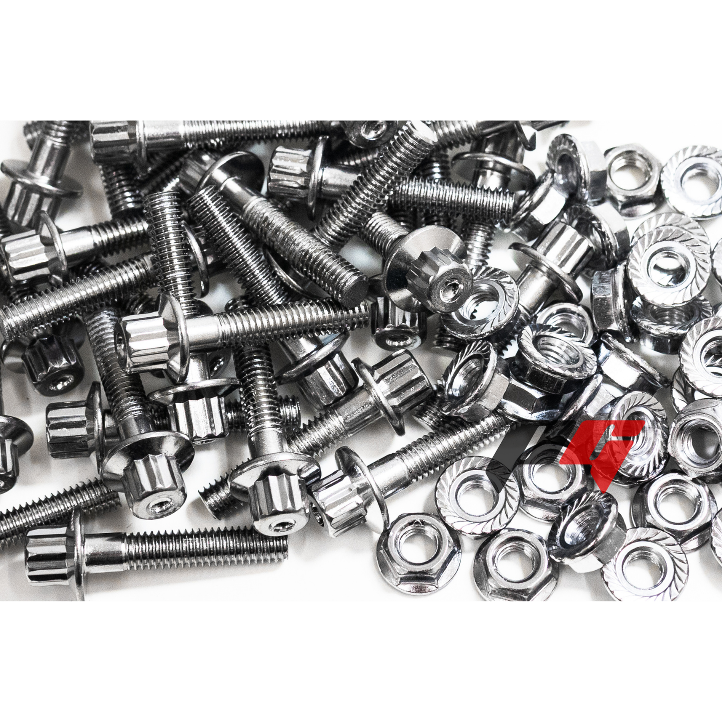 40pcs M7x1x32 Chrome 12 Point Wheel Bolts & M7 Wheel Nuts for 2/3 Piece Wheels