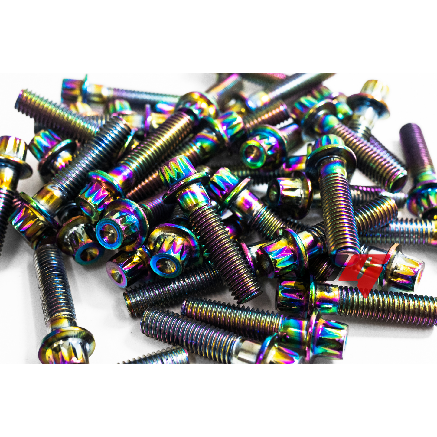 40pcs M7x1x32 Neochrome 12 Point Wheel Bolts & M7 Wheel Nuts for 2/3 Piece Wheels