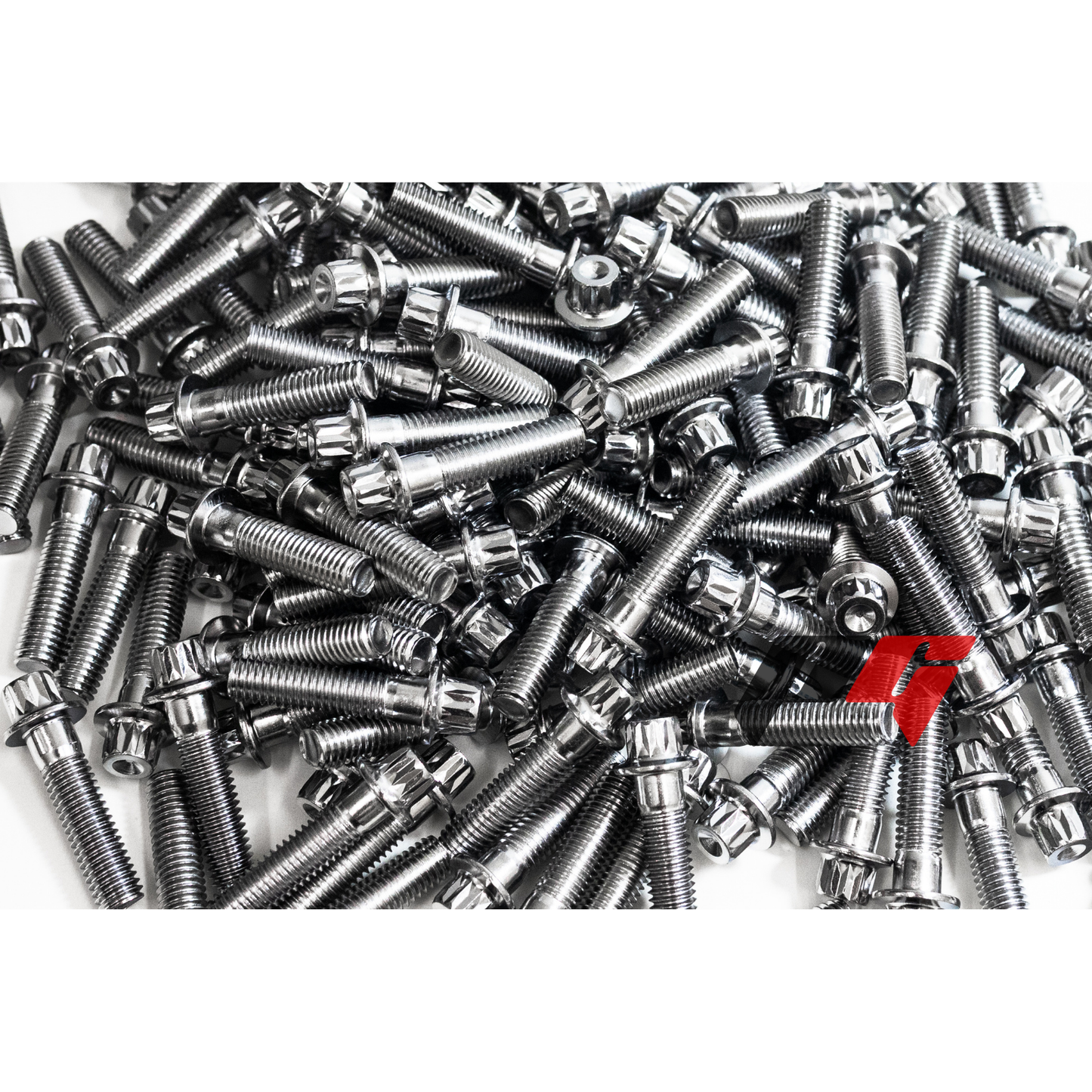 160pcs M6x1x30 Chrome 12 Point Wheel Bolts & Nuts for 2/3 Piece Wheels