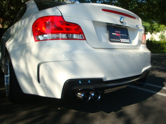 Megan Racing Supremo Exhaust System for 2011–2012 BMW E82 1M — Burnt Rolled Tips — MR-ABE-BE821M-VO+M