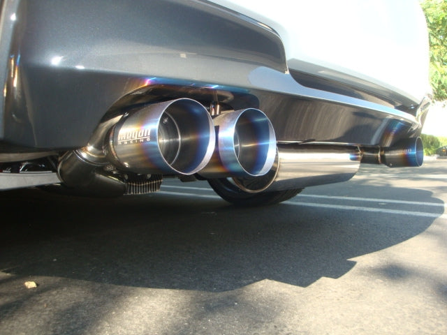 Megan Racing Supremo Exhaust System for 2011–2012 BMW E82 1M — Burnt Rolled Tips — MR-ABE-BE821M-VO+M