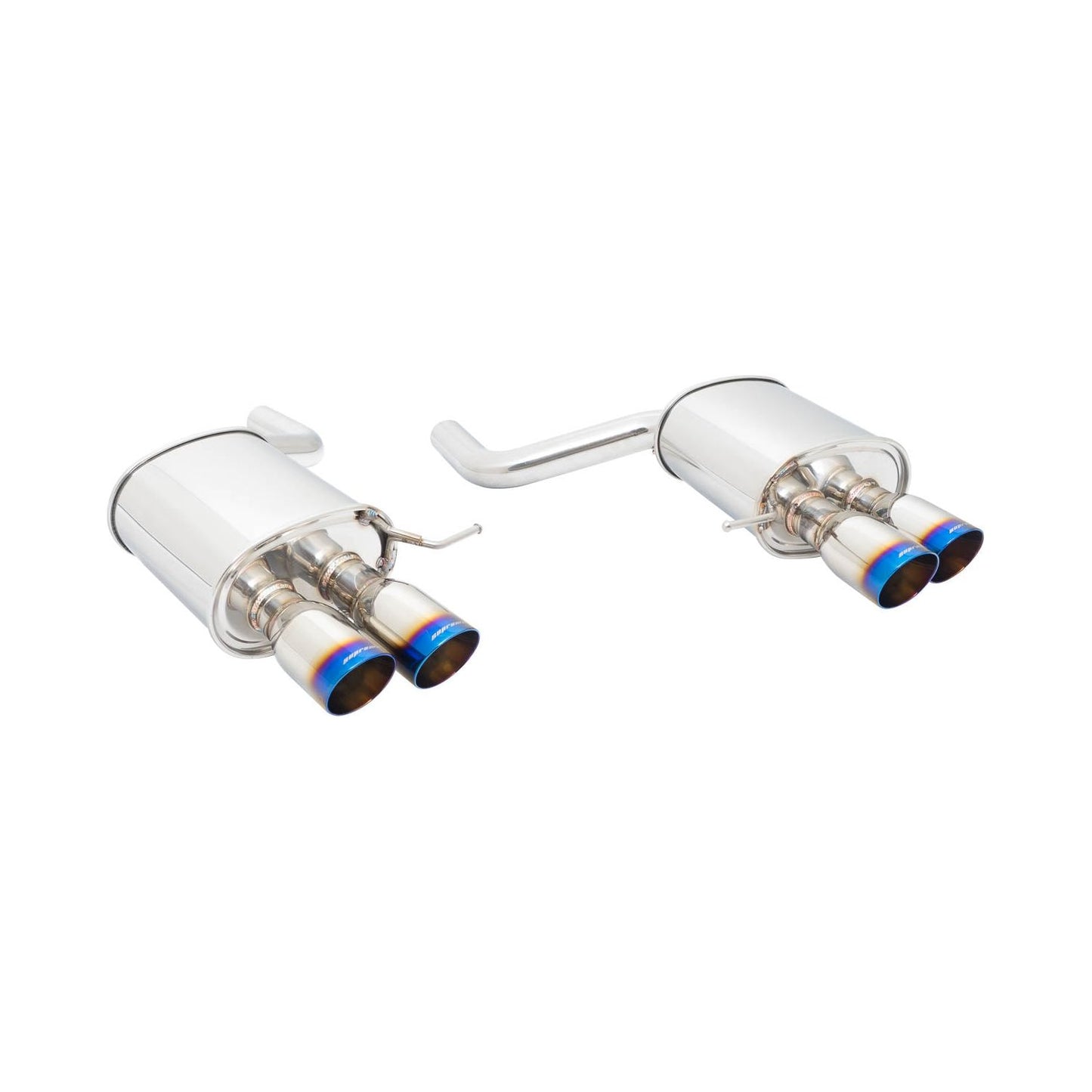 Megan Racing Supremo Exhaust System for 2011+ BMW F10 535i (M-Sport Bumper) — Burnt Rolled Tips — MR-ABE-BF10V2-VO-RR+RL