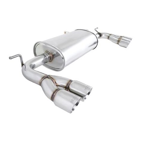 Megan Racing Turbo Type Cat-Back Exhaust System with Stainless Rolled Tips for 2009–2016 Hyundai Genesis Coupe 2.0L Turbo — MR-ABE-HG09-SRT + MIDPIPE-HG0920T