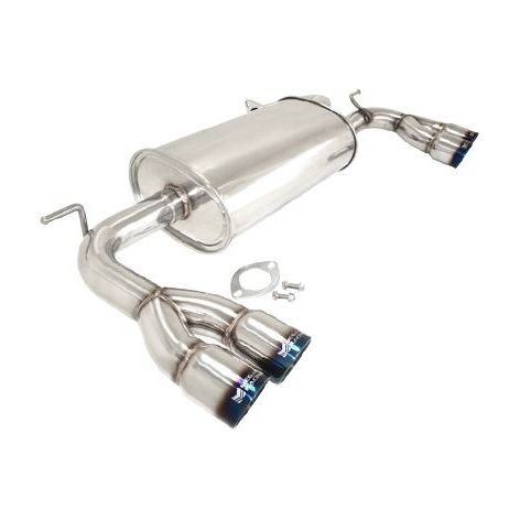 Megan Racing Turbo Type Cat-Back Exhaust System with Burnt Rolled Tips for 2009–2016 Hyundai Genesis Coupe 2.0L Turbo — MR-ABE-HG09-VO + MIDPIPE-HG0920T