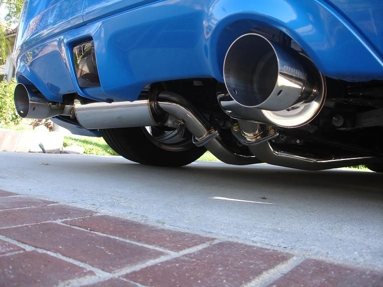 Megan Racing Drift Spec Cat-Back Exhaust System with Stainless Rolled Tips for 2019+ Nissan 370Z — MR-CBS-N7Z09-DS-R+M