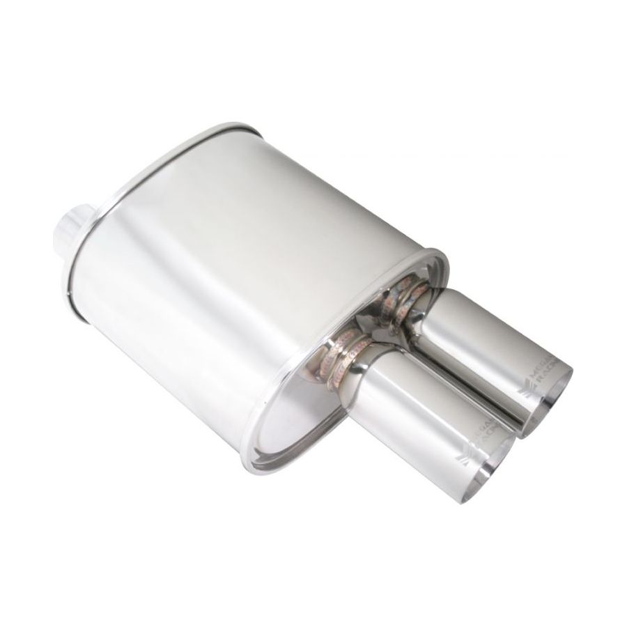 Megan Racing Universal Exhaust F-RT Dual Tip Muffler - MR-MU-FRT-2