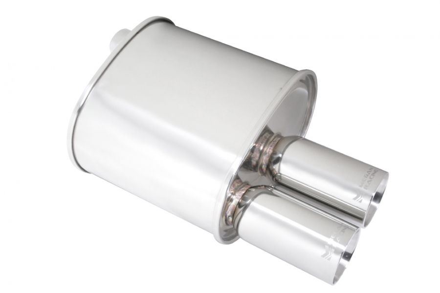 Megan Racing Universal Exhaust F-RT Dual Tip Muffler - MR-MU-FRT-2